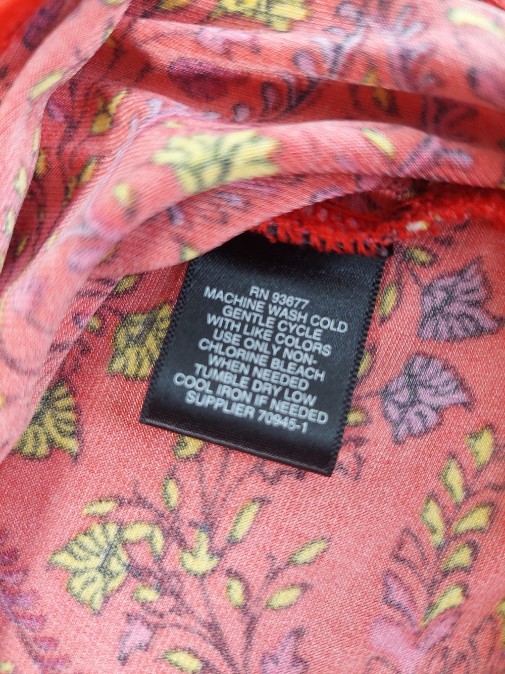 Liz Claiborne Career Red Paisley Sleeveless Blouse PL - Picture 5 of 6
